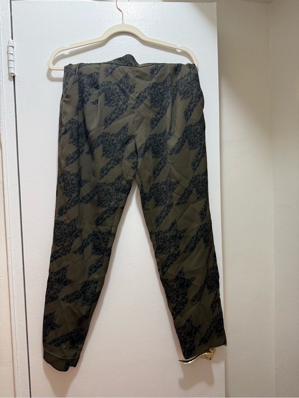 All Saints Olive Green Patterned Jogger Pants